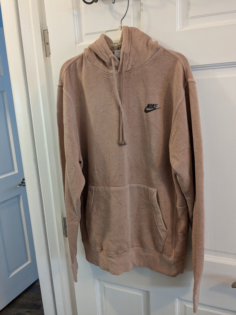 Nike Pullover Hoodie in Tan with Black Swoosh